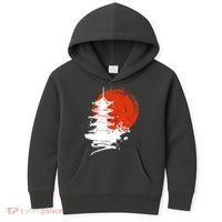 Japanese Red Moon Kids Hoodie thumb 0