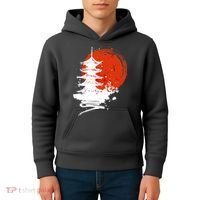 Japanese Red Moon Kids Hoodie thumb 4