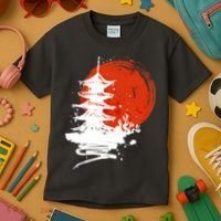 Japanese Red Moon Kids T-Shirt thumb 3