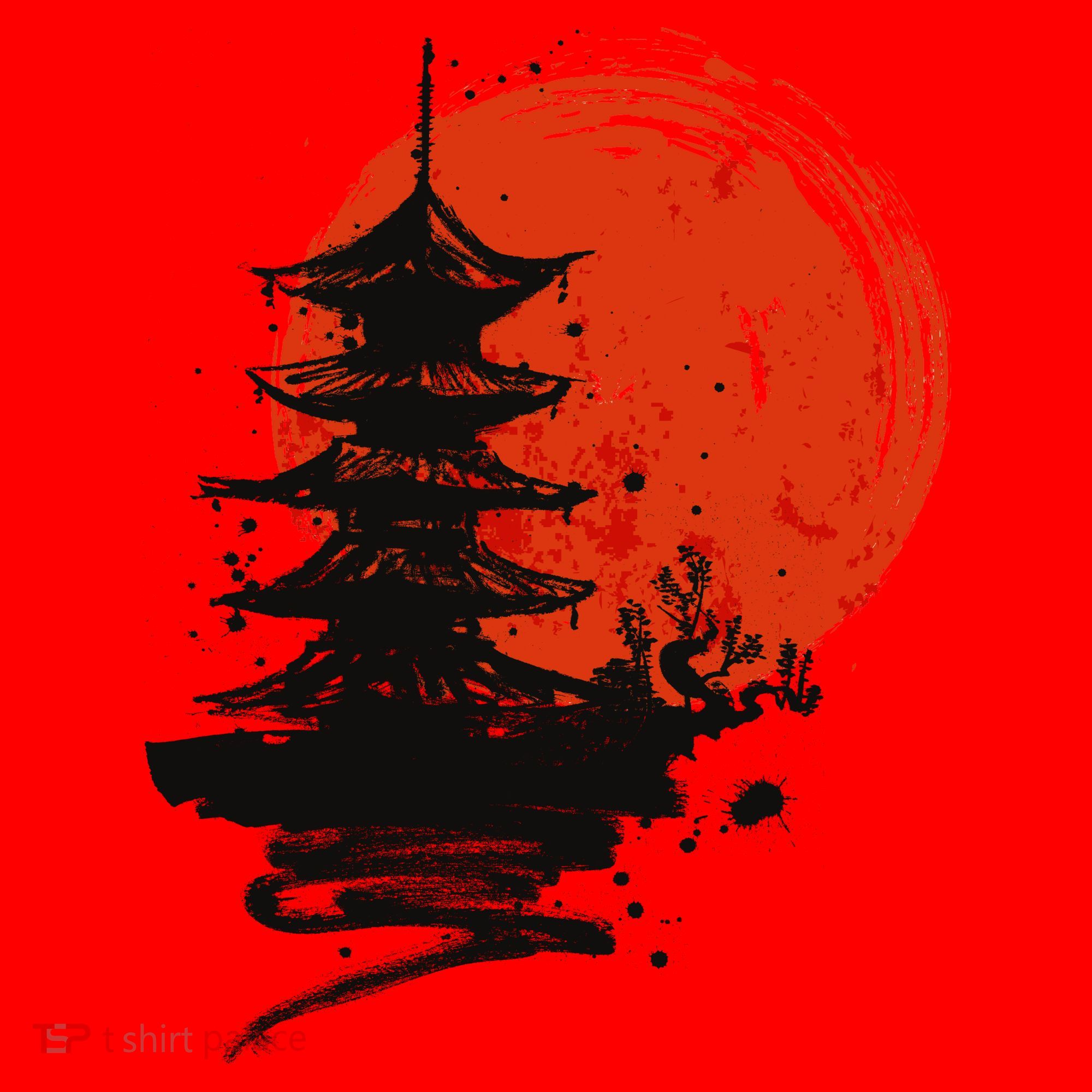 Japanese Red Moon Santa Hat
