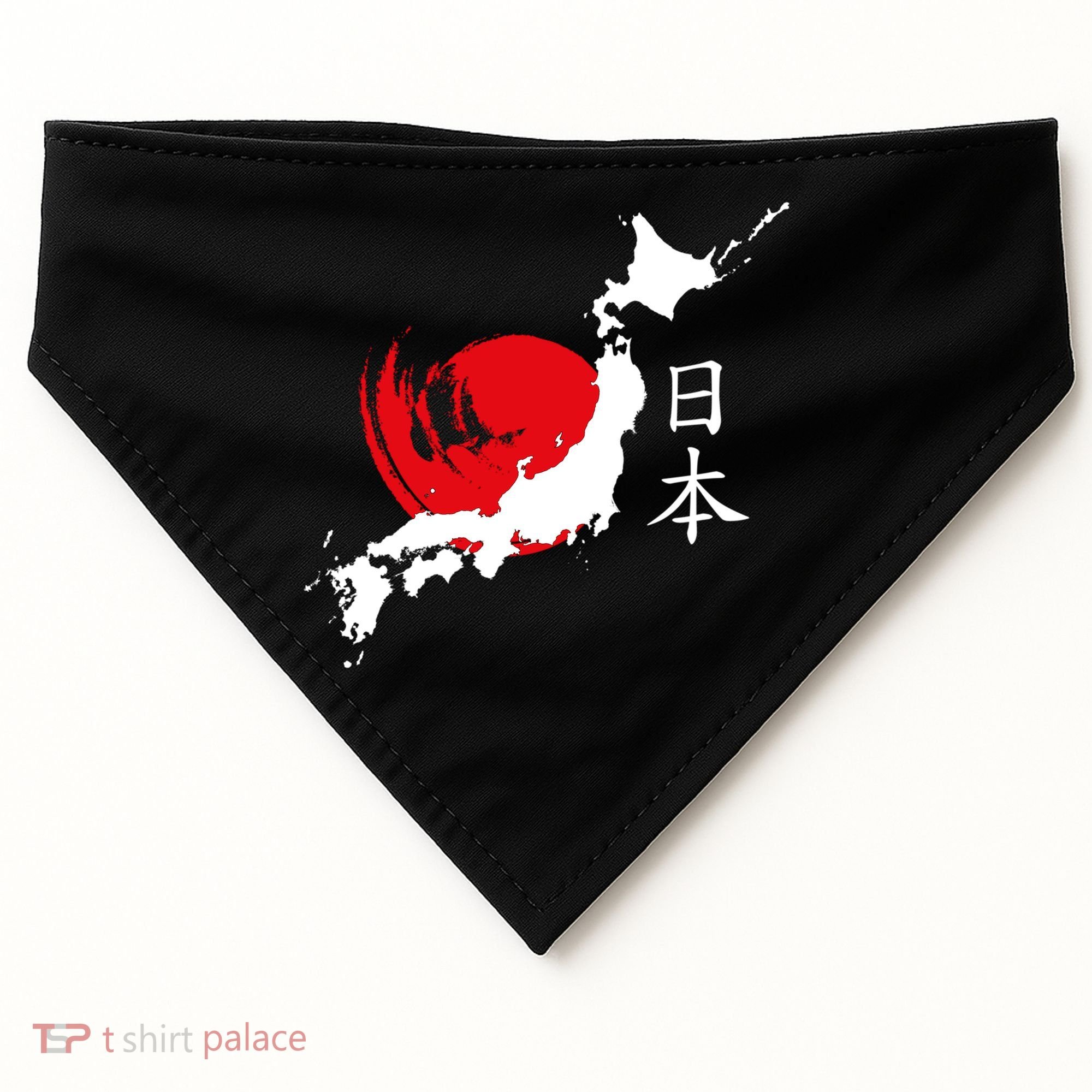 Japan Red Moon USA-Made Doggie Bandana