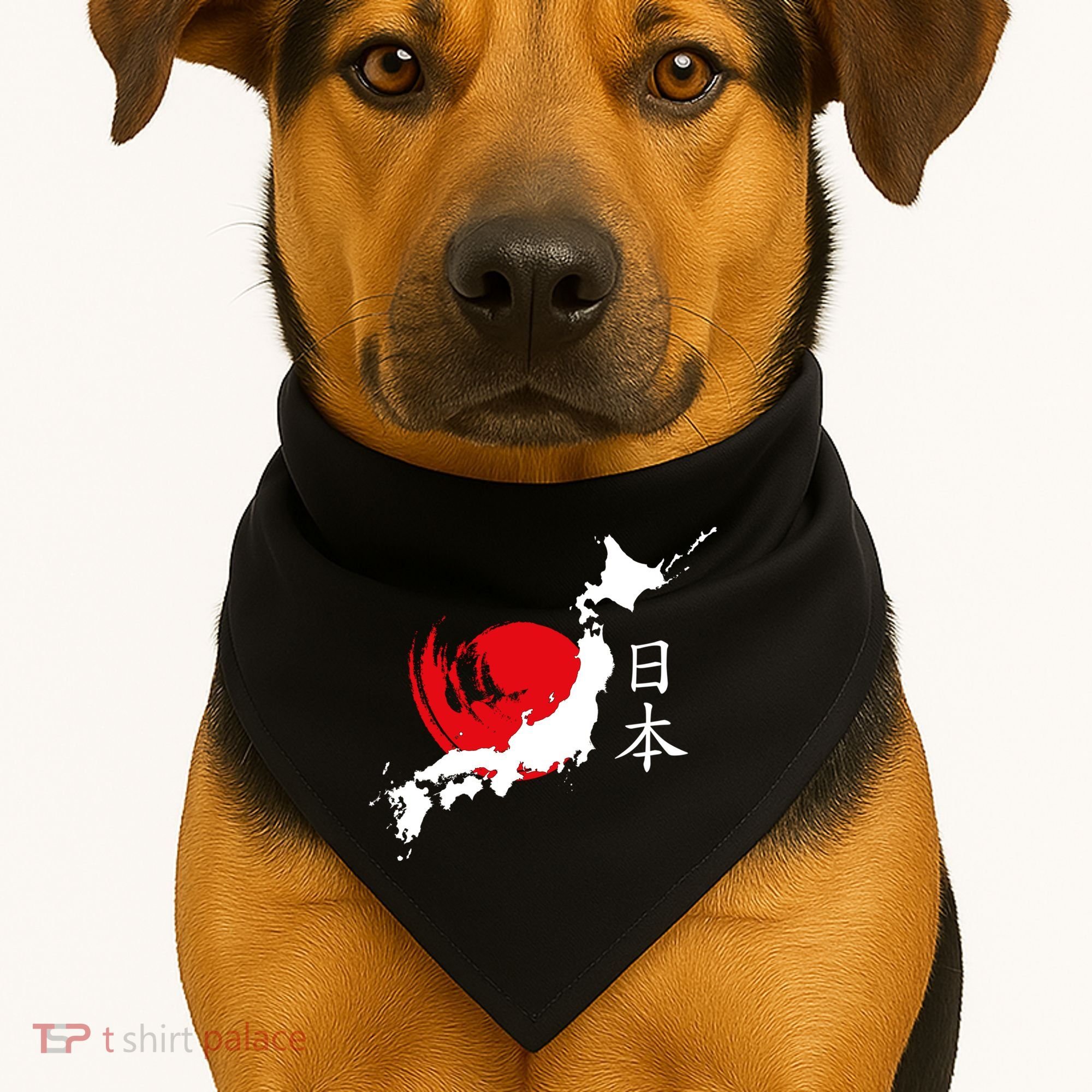 Japan Red Moon USA-Made Doggie Bandana