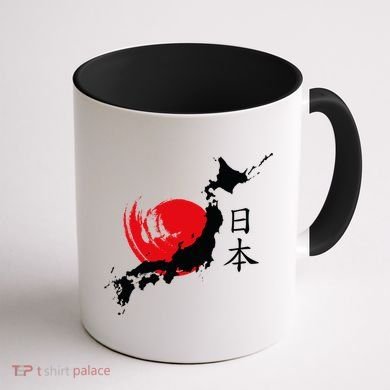 Japan Red Moon Coffee Mug back