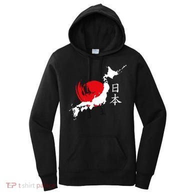 Japan Red Moon Women's Hoodie