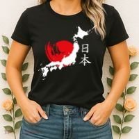 Japan Red Moon Women's T-Shirt thumb 2