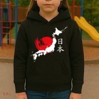 Japan Red Moon Kids Hoodie thumb 3