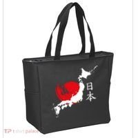 Japan Red Moon Tote Bag thumb 2
