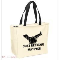 Just Resting My Eyes Funny Dad Recliner Tote Bag thumb 2