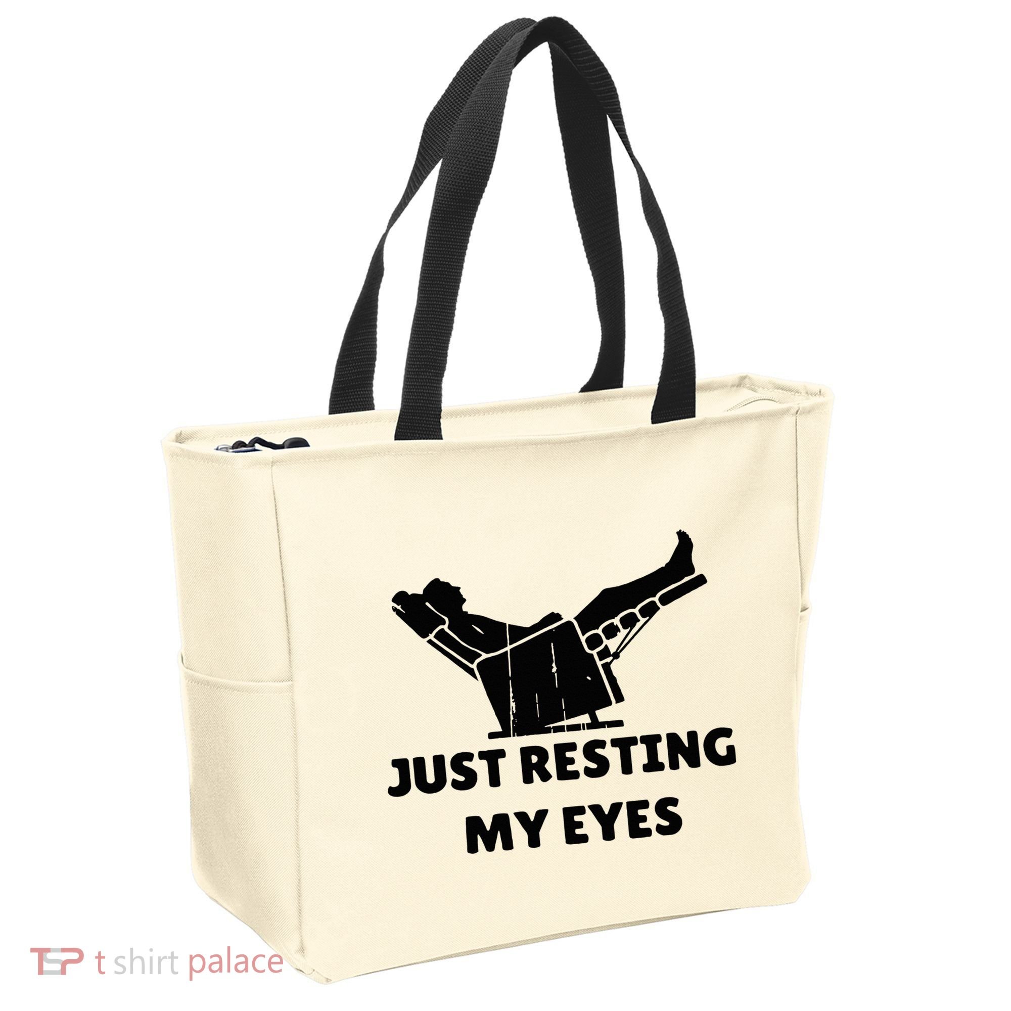 Just Resting My Eyes Funny Dad Recliner Tote Bag