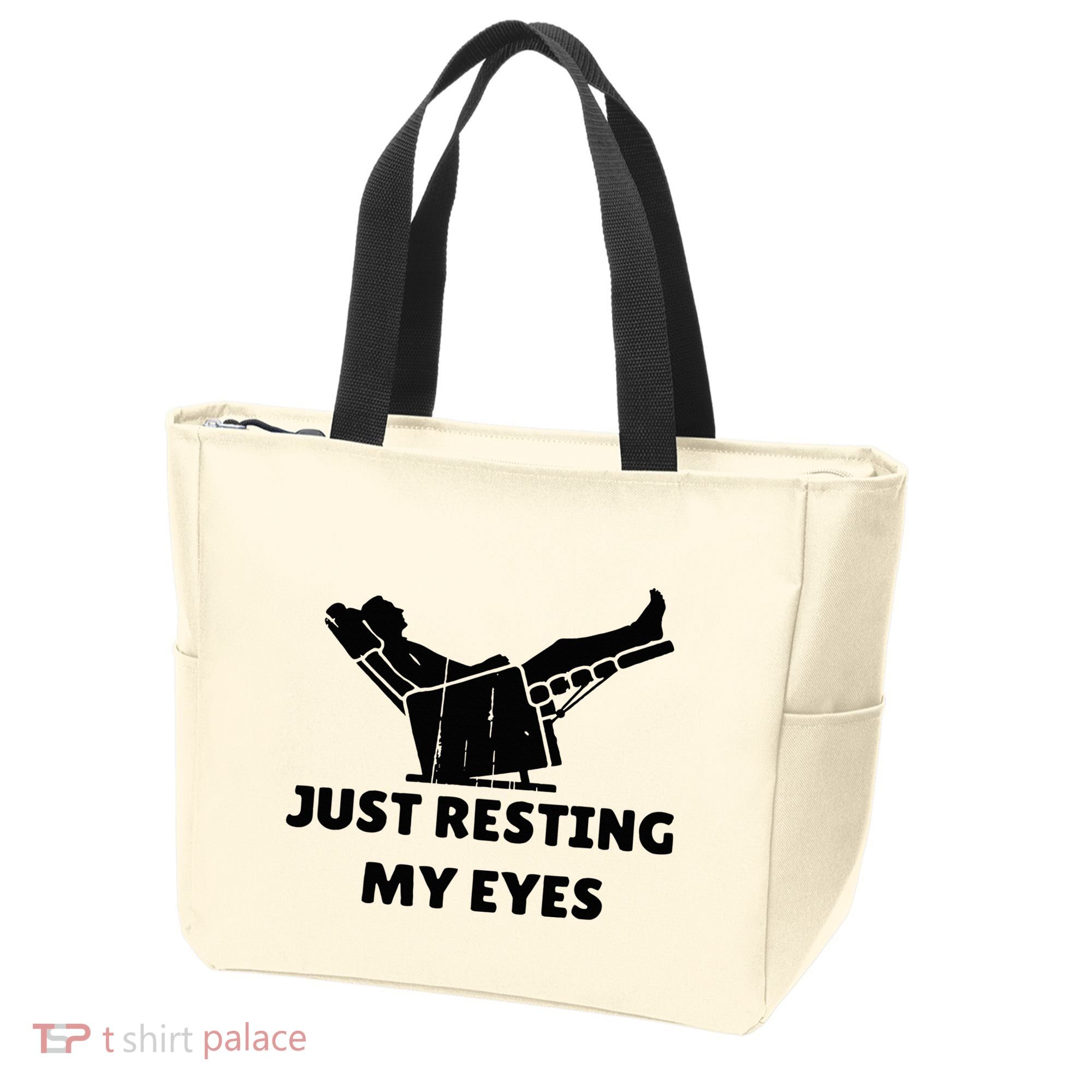 Just Resting My Eyes Funny Dad Recliner Tote Bag