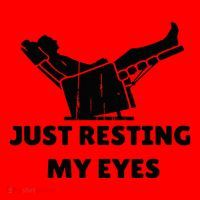 Just Resting My Eyes Funny Dad Recliner Santa Hat thumb 1