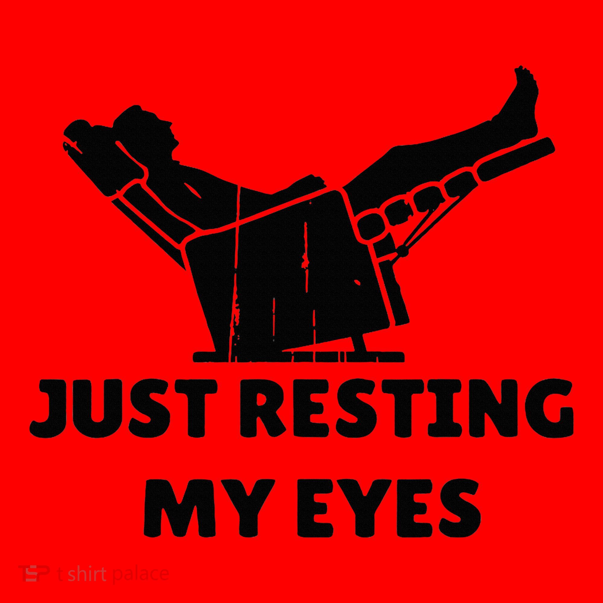 Just Resting My Eyes Funny Dad Recliner Santa Hat