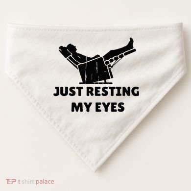 Just Resting My Eyes Funny Dad Recliner USA-Made Doggie Bandana