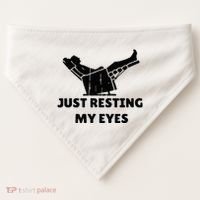 Just Resting My Eyes Funny Dad Recliner USA-Made Doggie Bandana thumb 0