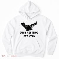 Just Resting My Eyes Funny Dad Recliner Hoodie thumb 0