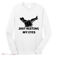 Just Resting My Eyes Funny Dad Recliner Long Sleeve Shirt thumb 0