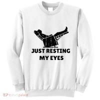 Just Resting My Eyes Funny Dad Recliner Sweatshirt thumb 0