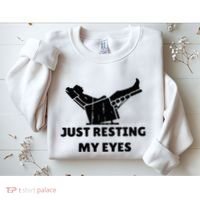 Just Resting My Eyes Funny Dad Recliner Sweatshirt thumb 2