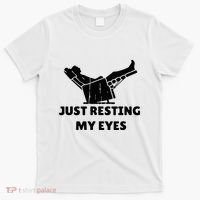 Just Resting My Eyes Funny Dad Recliner T-Shirt thumb 0