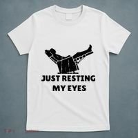 Just Resting My Eyes Funny Dad Recliner T-Shirt thumb 5