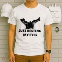Just Resting My Eyes Funny Dad Recliner T-Shirt thumb 6