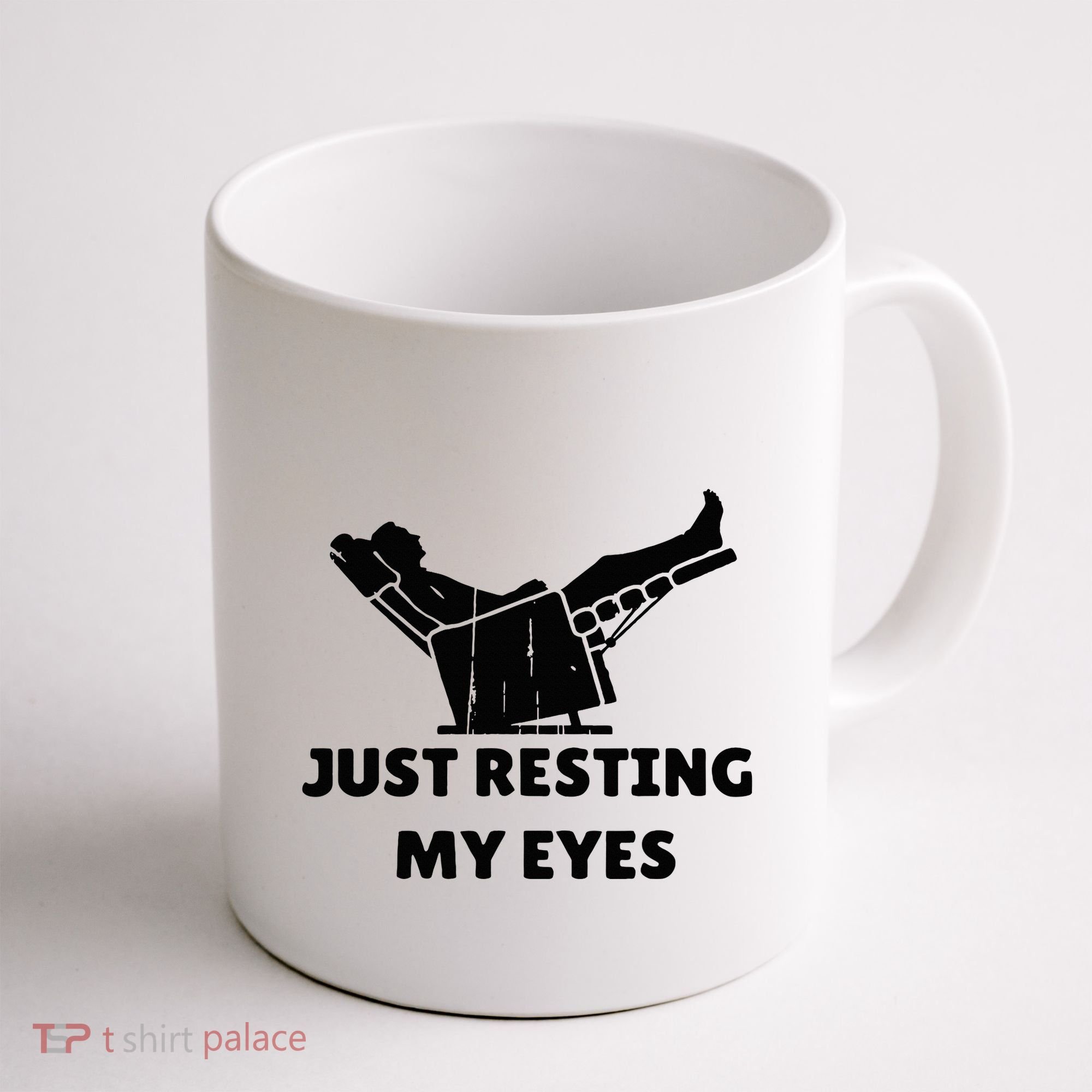 Just Resting My Eyes Funny Dad Recliner Coffee Mug