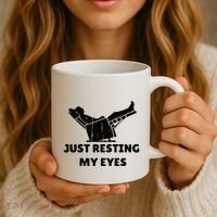 Just Resting My Eyes Funny Dad Recliner Coffee Mug thumb 3