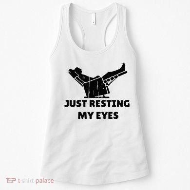 Just Resting My Eyes Funny Dad Recliner Women's Tank Top