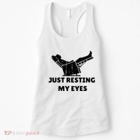 Just Resting My Eyes Funny Dad Recliner Women's Tank Top thumb 0