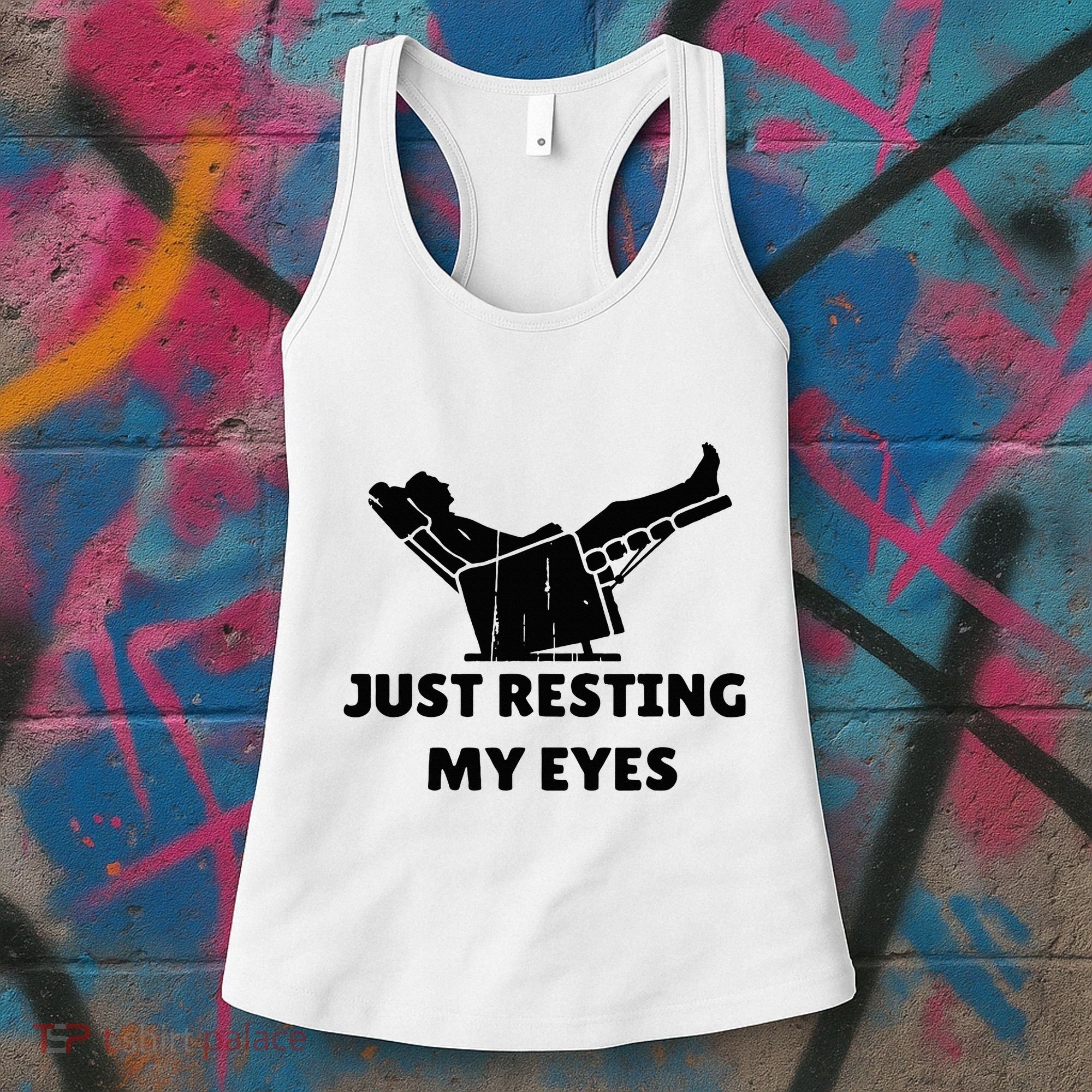 Just Resting My Eyes Funny Dad Recliner Women's Tank Top