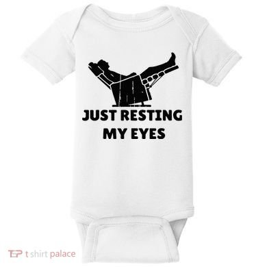 Just Resting My Eyes Funny Dad Recliner Baby Bodysuit