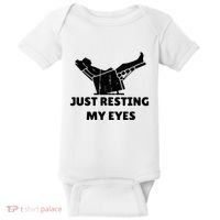Just Resting My Eyes Funny Dad Recliner Baby Bodysuit thumb 0