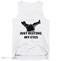 Just Resting My Eyes Funny Dad Recliner Tank Top thumb 0