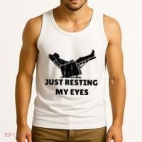 Just Resting My Eyes Funny Dad Recliner Tank Top thumb 3