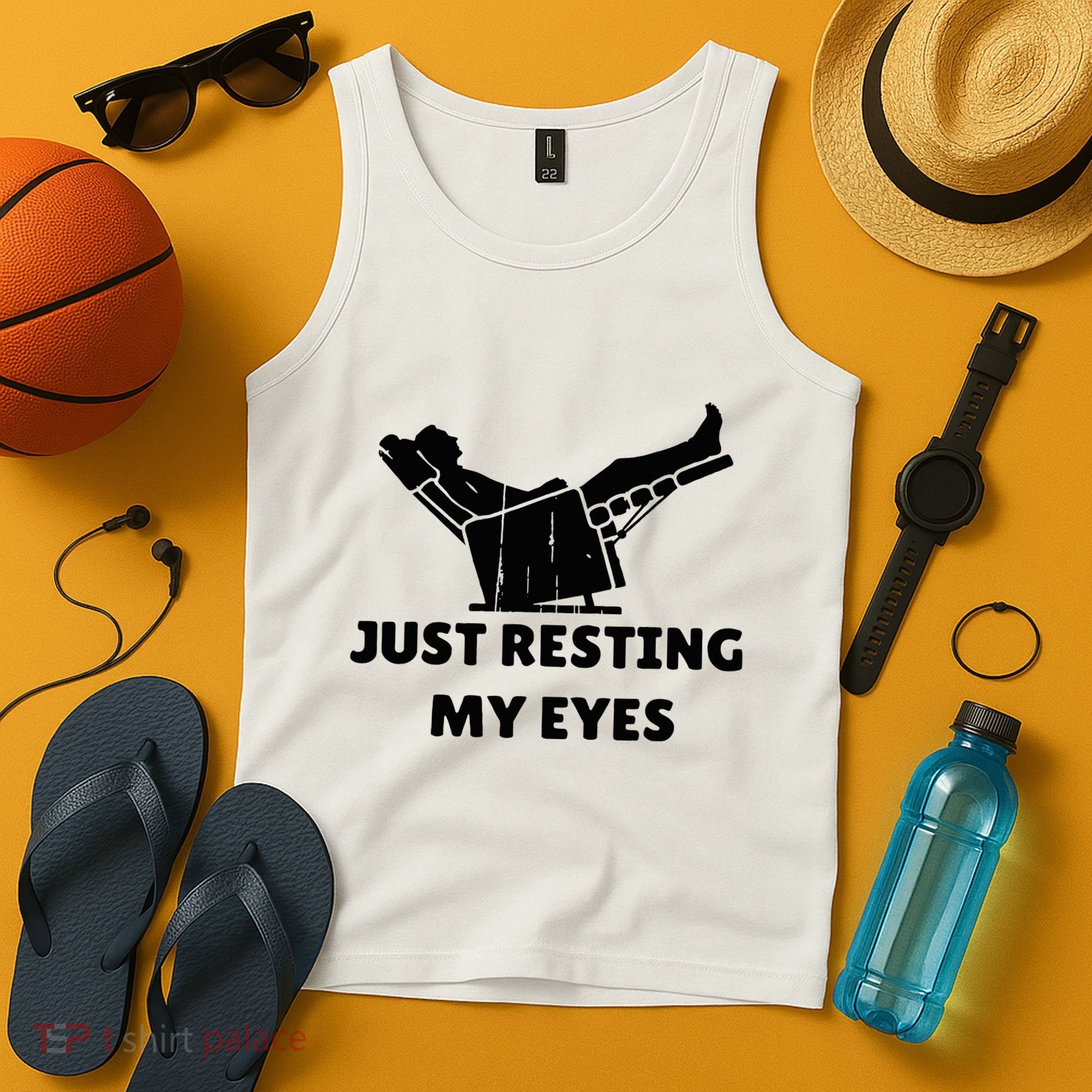 Just Resting My Eyes Funny Dad Recliner Tank Top