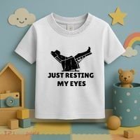 Just Resting My Eyes Funny Dad Recliner Toddler T-Shirt thumb 3