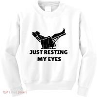Just Resting My Eyes Funny Dad Recliner Kids Sweatshirt thumb 0