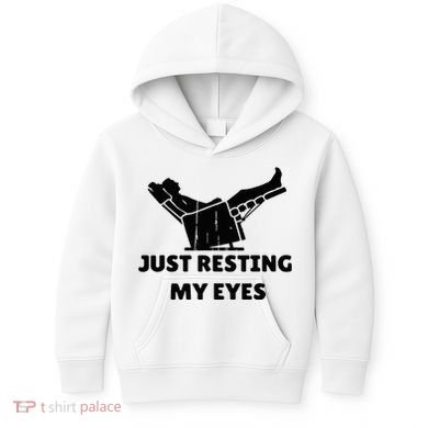 Just Resting My Eyes Funny Dad Recliner Kids Hoodie