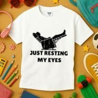 Just Resting My Eyes Funny Dad Recliner Kids T-Shirt thumb 3
