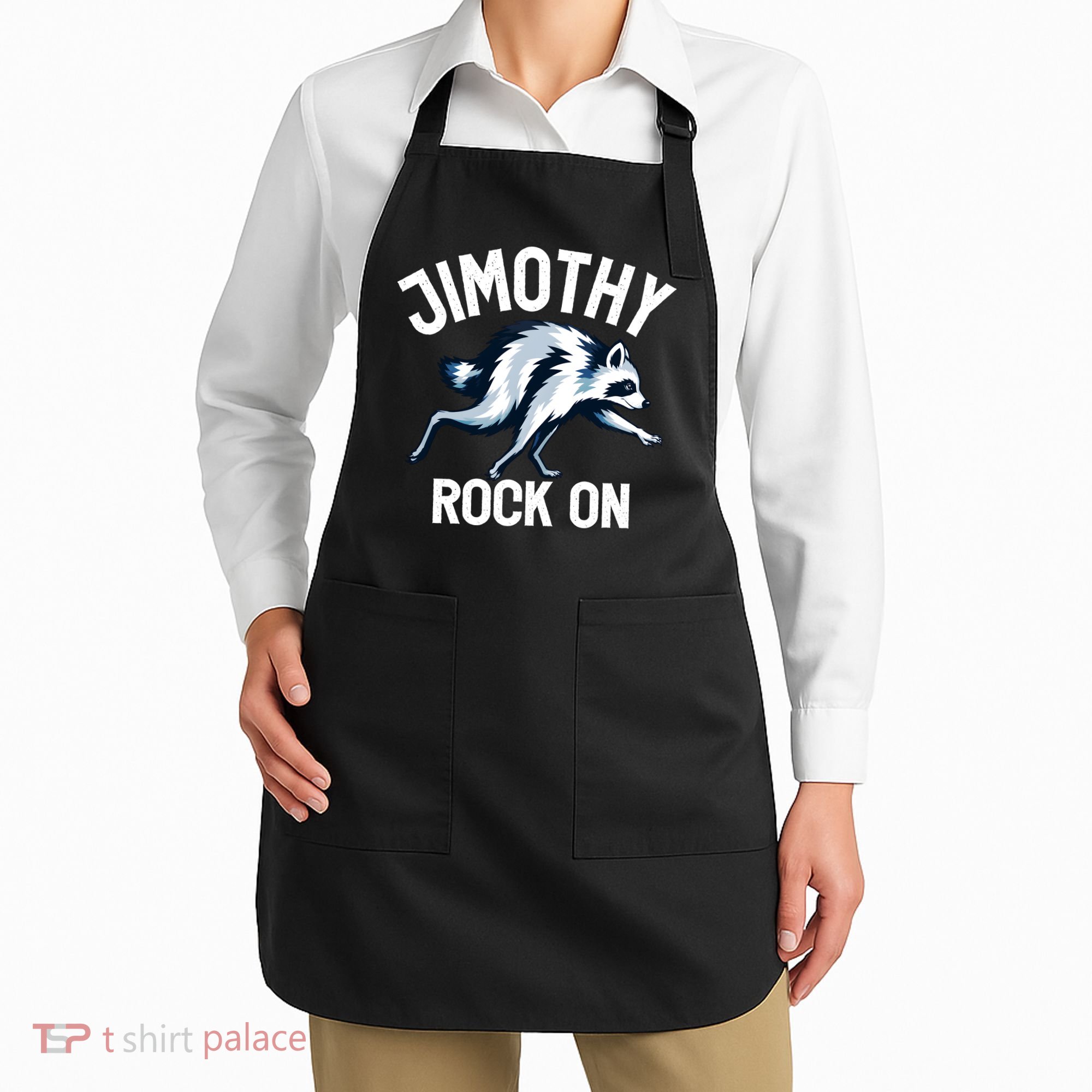 Jimothy Rock On Raccoon Funny Apron