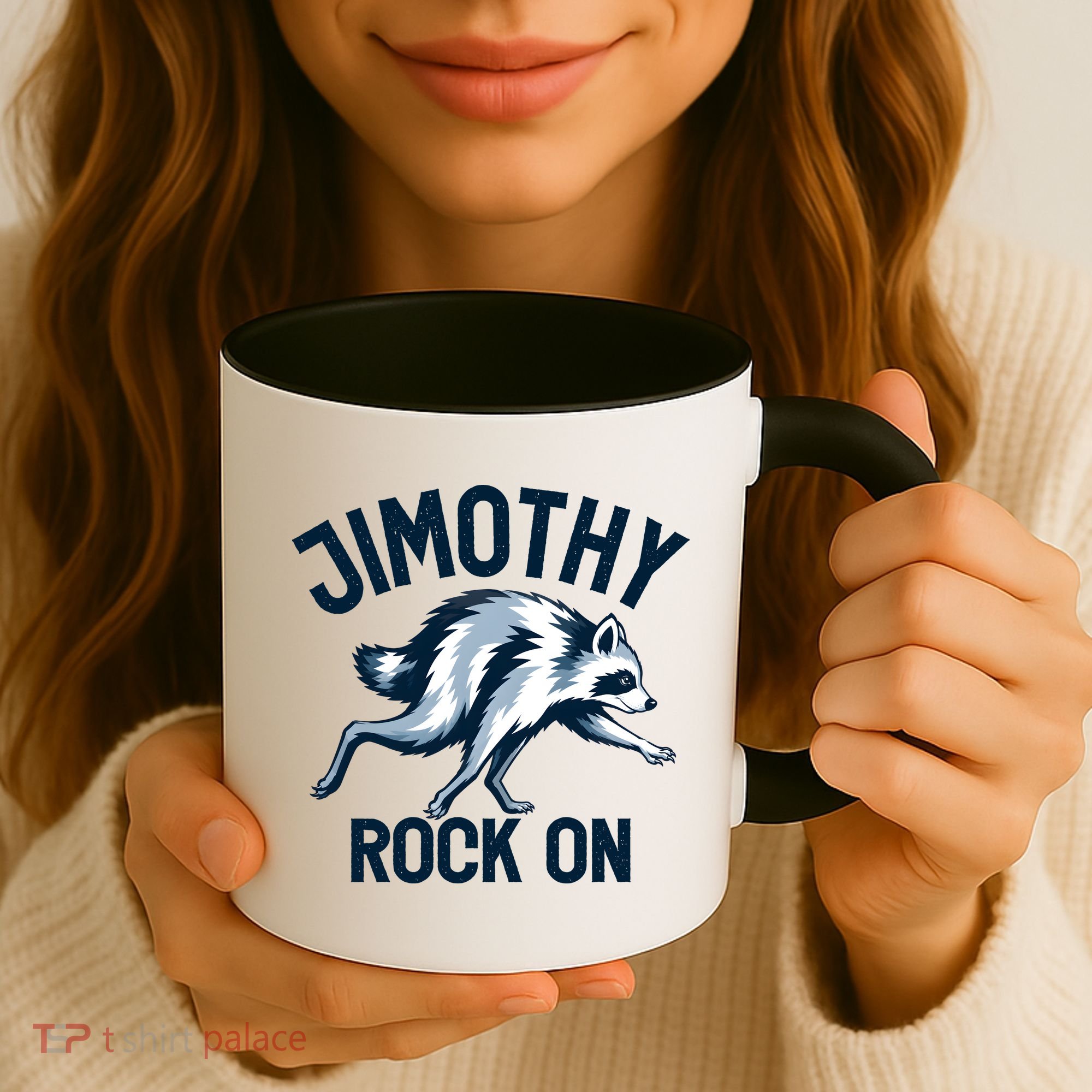 Jimothy Rock On Raccoon Funny Coffee Mug