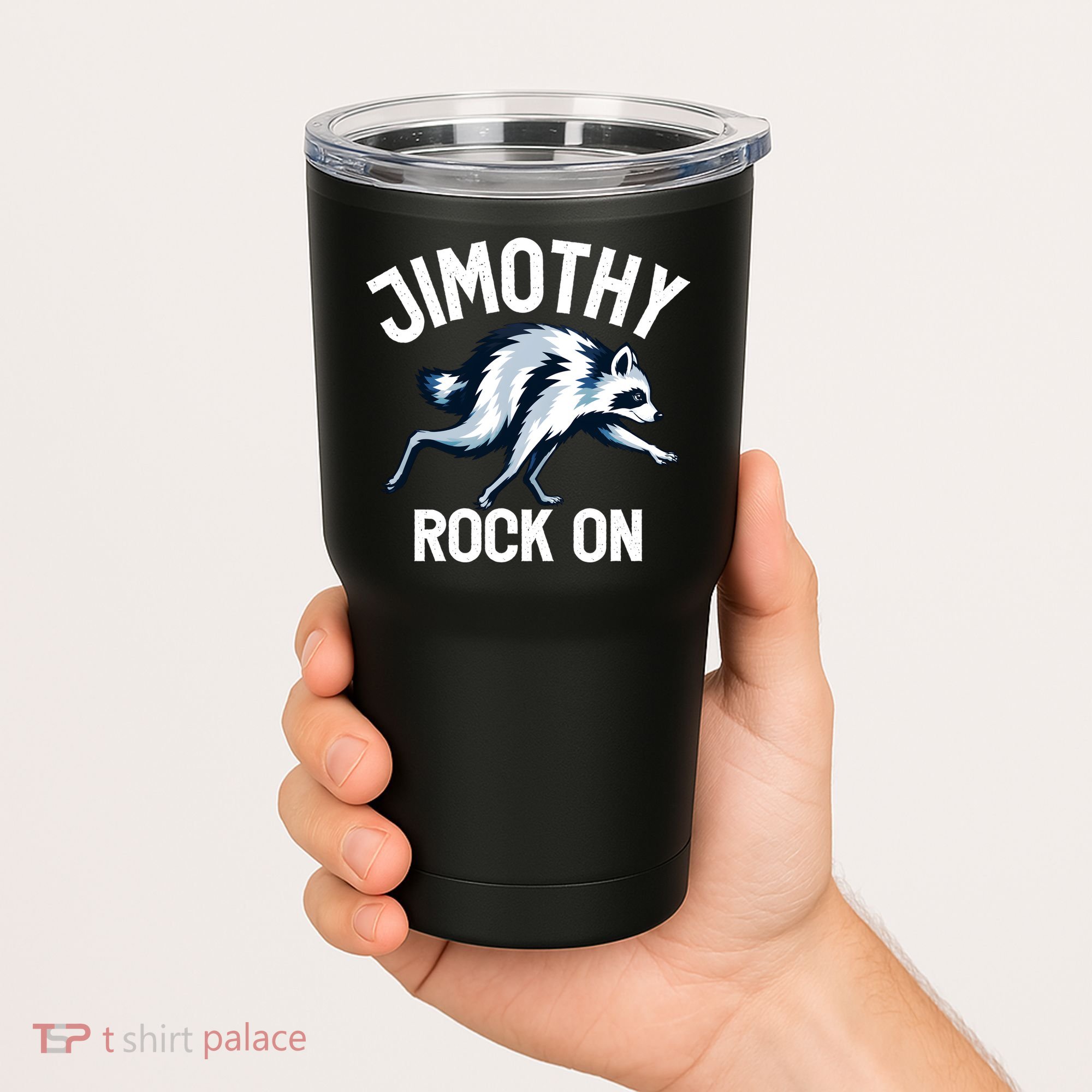 Jimothy Rock On Raccoon Funny Tumbler