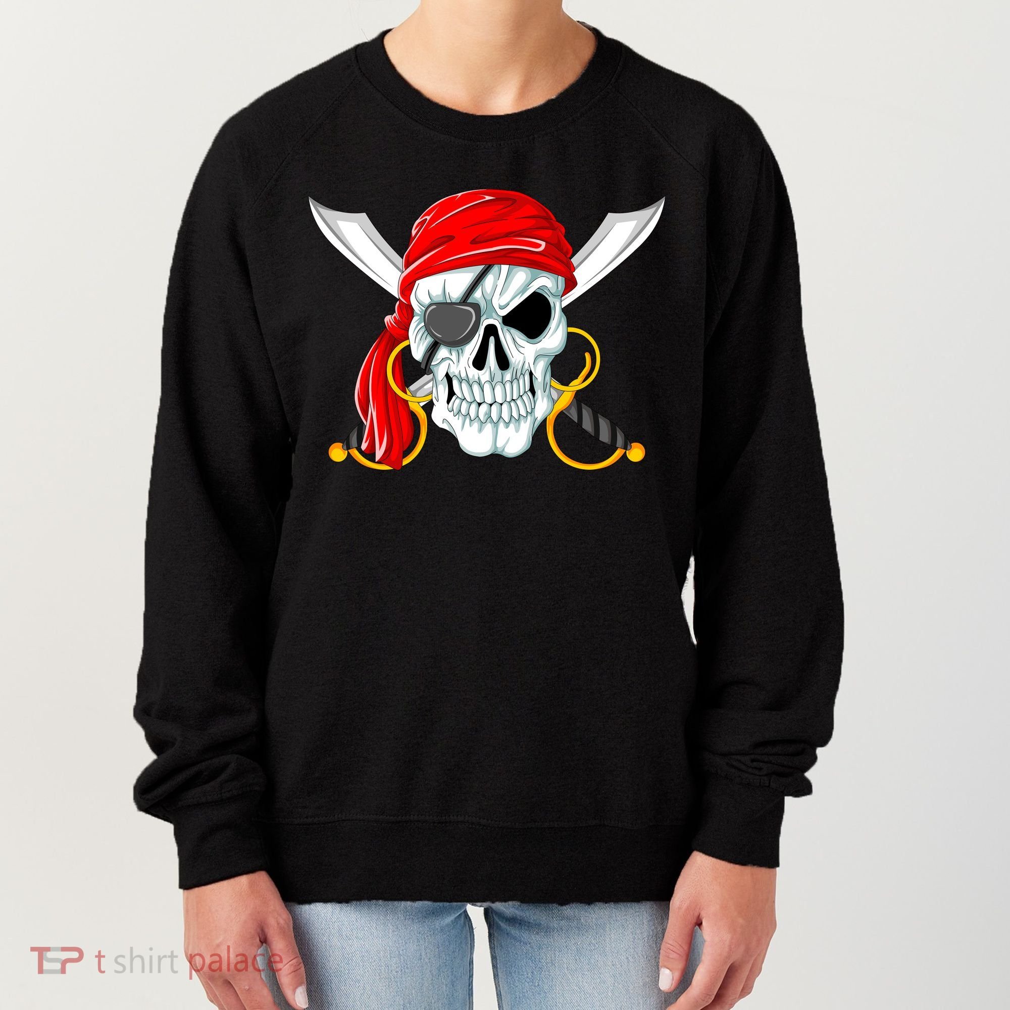 Jolly Roger Pirate Skull Women's Sweatshirt