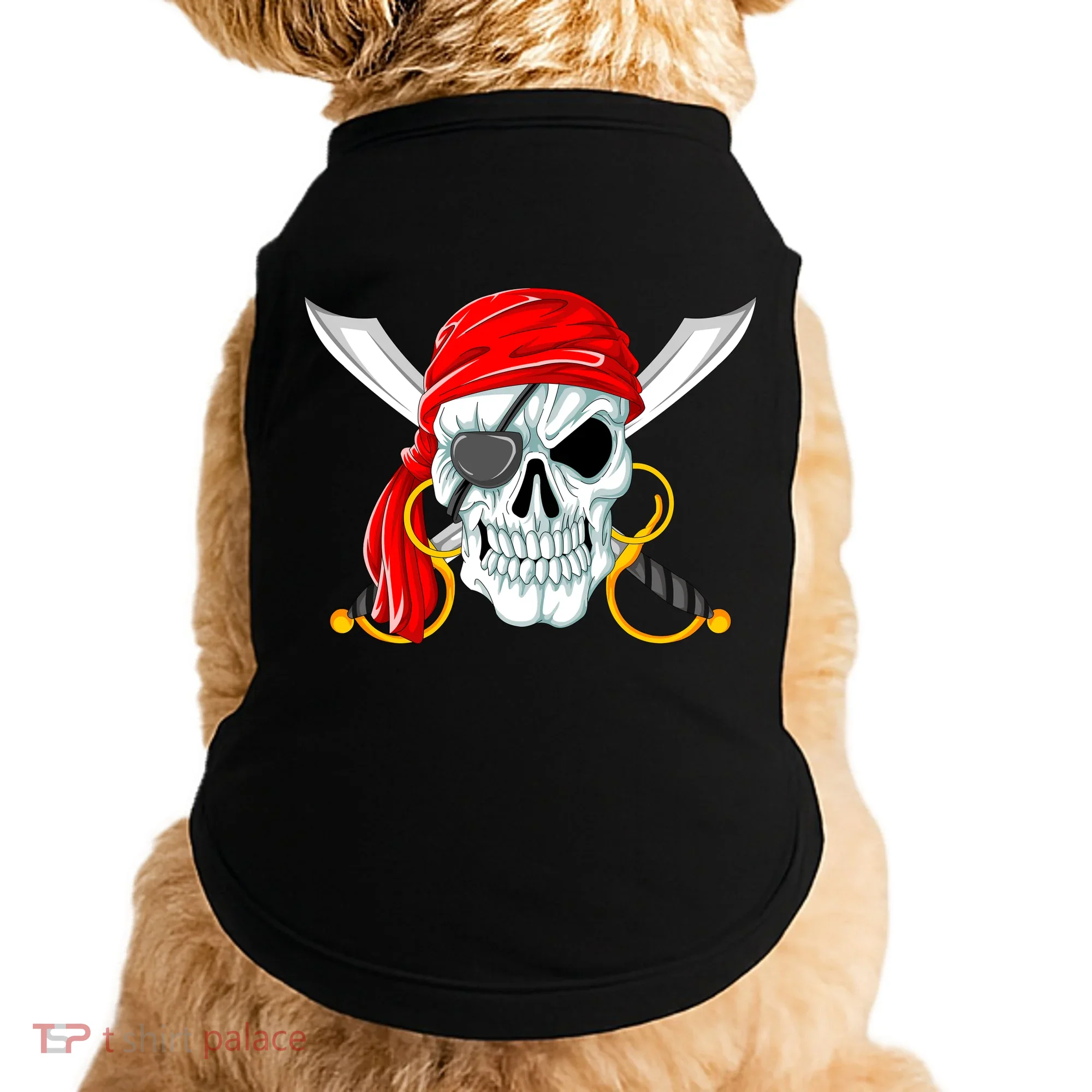 Jolly Roger Pirate Skull Doggie Tank
