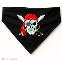 Jolly Roger Pirate Skull USA-Made Doggie Bandana thumb 0