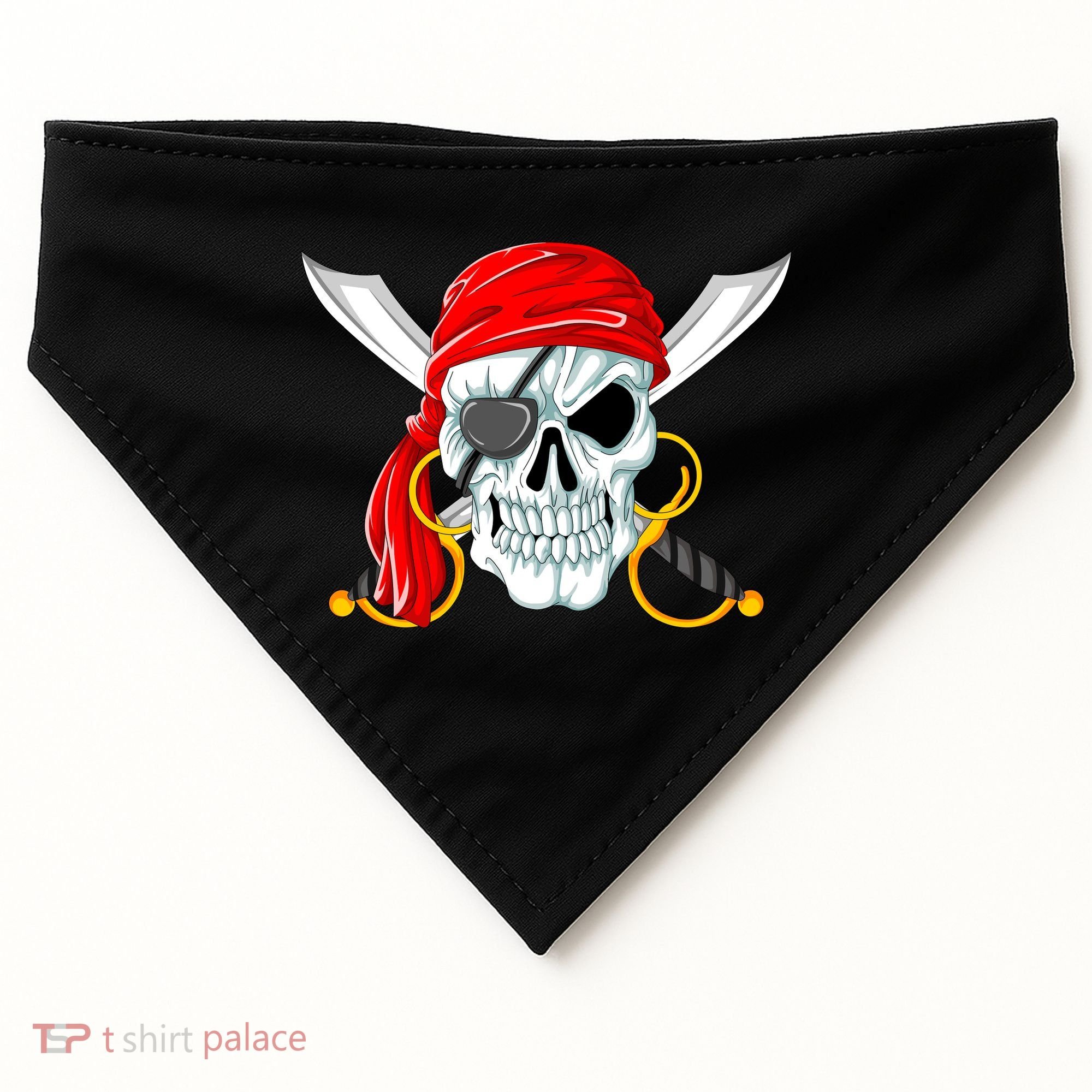 Jolly Roger Pirate Skull USA-Made Doggie Bandana