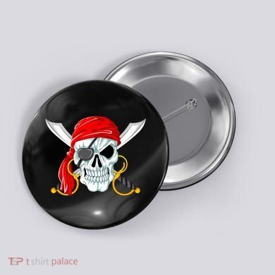 Jolly Roger Pirate Skull Button