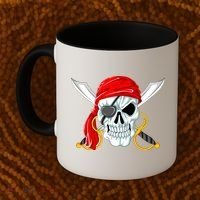 Jolly Roger Pirate Skull Coffee Mug thumb 2