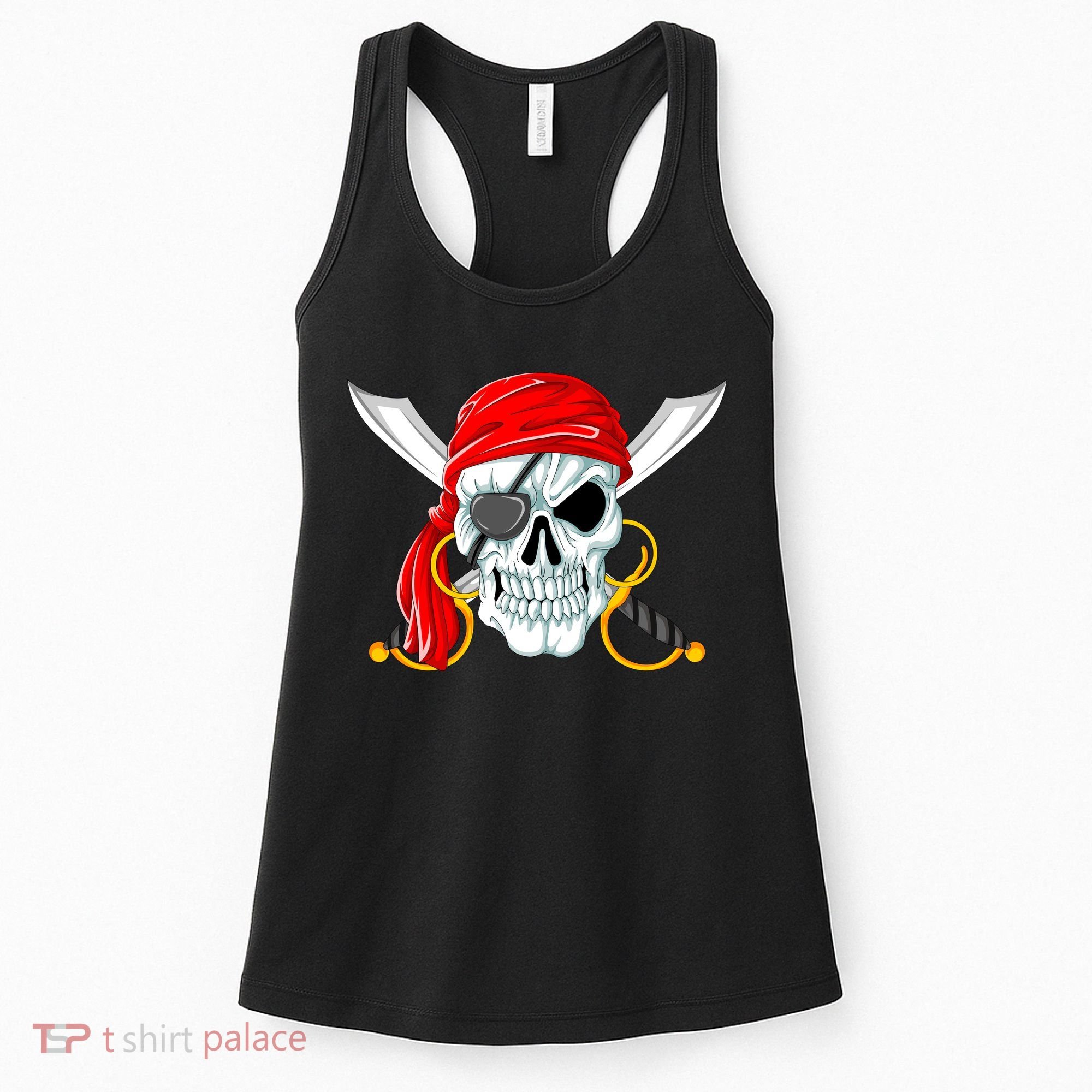 Jolly Roger Pirate Skull Women's Tank Top
