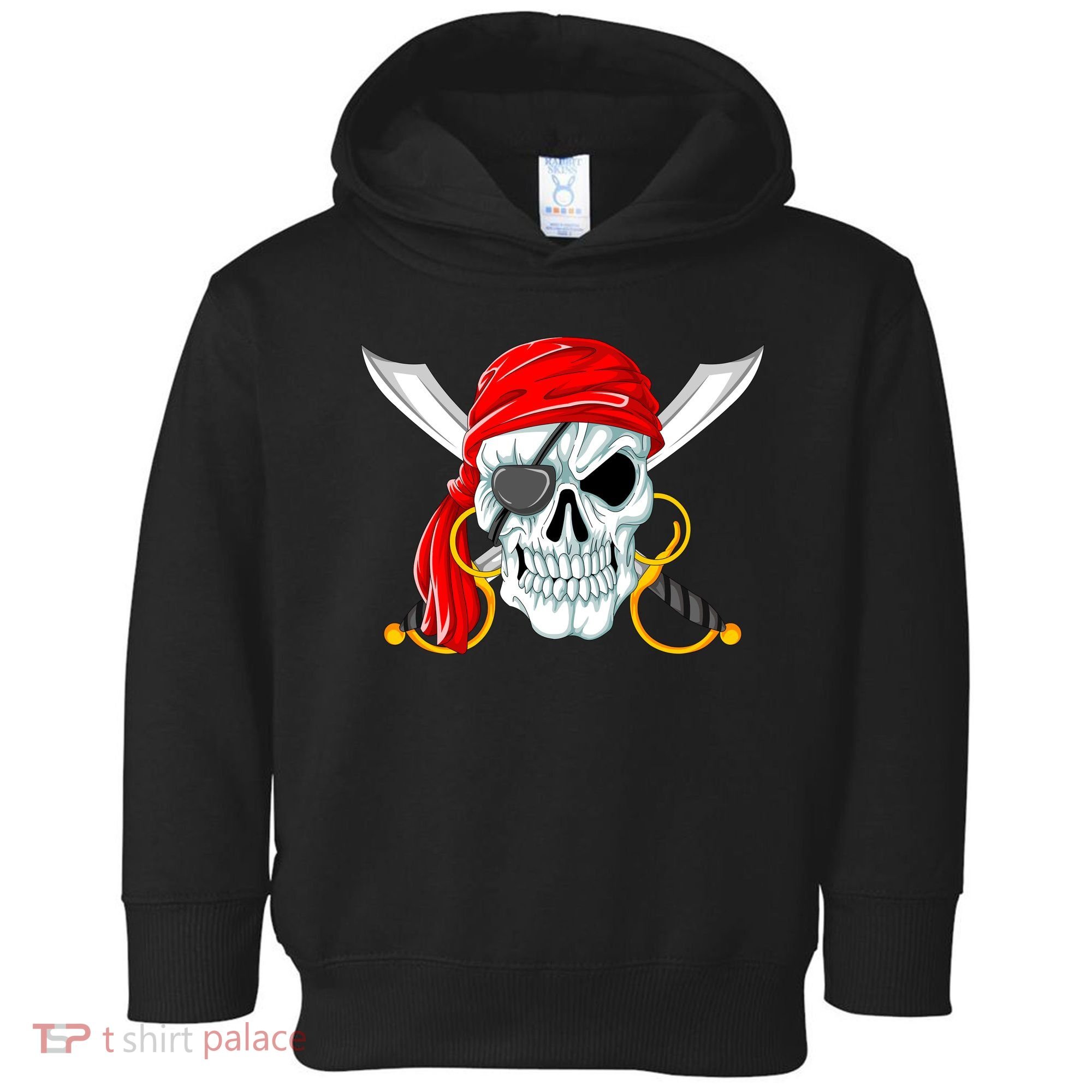 Jolly Roger Pirate Skull Toddler Hoodie